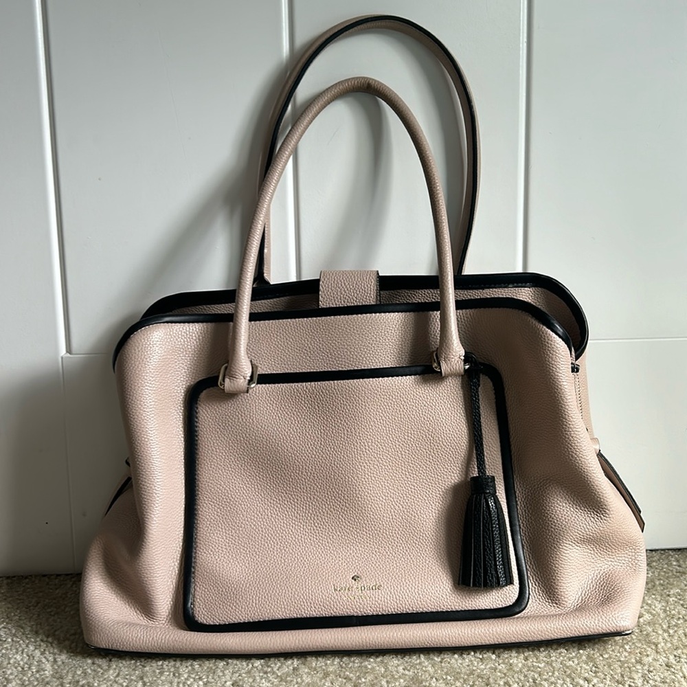 Kate Spade laptop bag tan and black